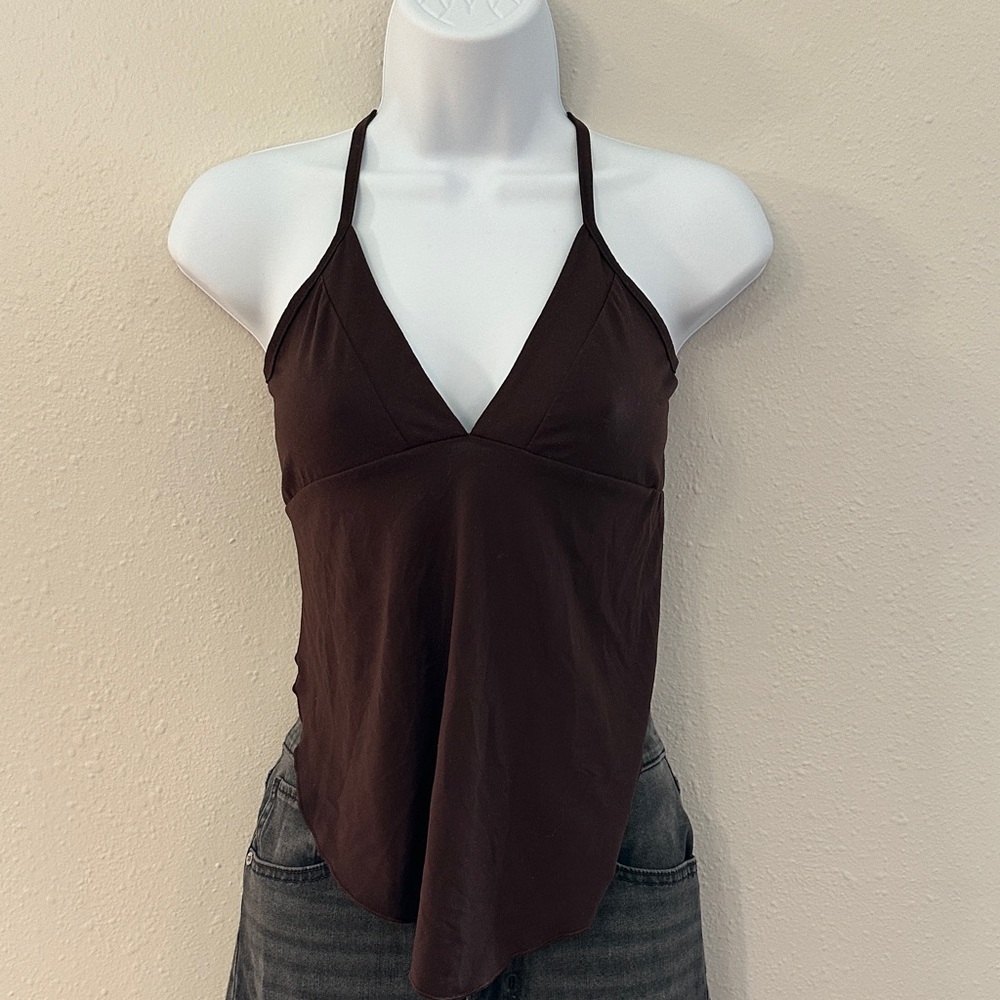 SHEIN Chocolate Brown V-Neck Camisole